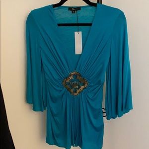 Sky Women’s Sexy low cut  • Turquoise Blue • Small